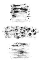 Set dirty old shabby horizontal surface smeared with dark paint watercolor with splashes and drops, grunge texture isolated on white background. vector