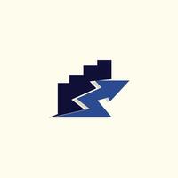 Chart bar logo design element icon style with creative idea concept vector