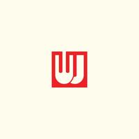 Letter logo design with wj initial unique concept for business vector