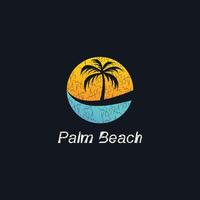 Palm logo design element icon with creative style vector