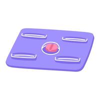 Concept of the express method of contraception. One tablet in color. Blue pink color. flat illustration. Hormonal pills, oral contraceptives in a blister. Birth control and pregnancy prevention vector