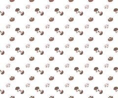 brown champignon mushroom as seamless pattern background vector