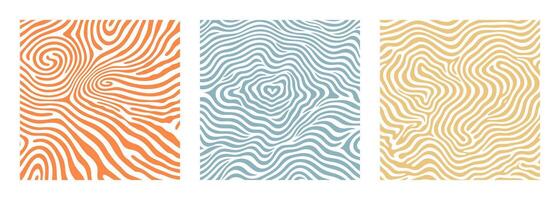 Groovy psychedelic Y2K style swirl background flat style design illustration. vector