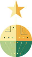 uma festivo Natal bola dentro formatar, apresentando vibrante cores e intrincado feriado desenhos, perfeito para adicionando uma espumante e alegre toque para qualquer digital projeto ou sazonal decoração png