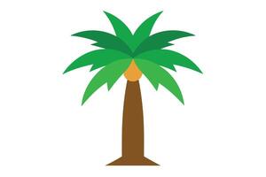 art of palm tree on white background vector