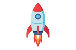 art of Rocket on white background vector