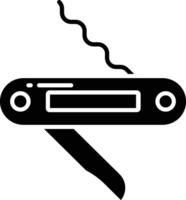 Knife solid glyph illustration vector