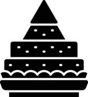 Tumpeng solid glyph illustration vector