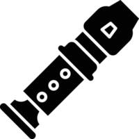 Seruling solid glyph illustration vector