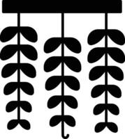 String of nickels plant solid glyph illustration vector
