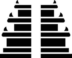 Lempuyang Temple solid glyph illustration vector