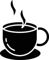 Cappuccino solid glyph illustration vector