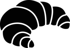 Croissant pastry solid glyph illustration vector
