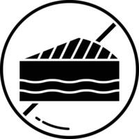 Avoid pastry solid glyph illustration vector