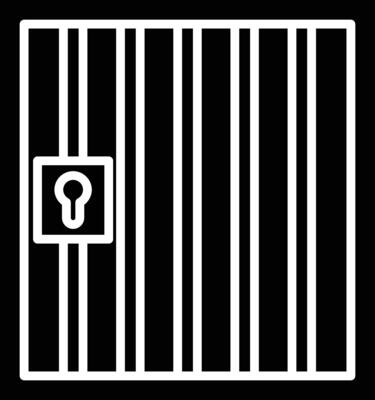 Jail solid glyph illustration
