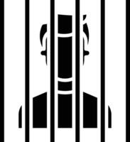 Jail solid glyph illustration vector