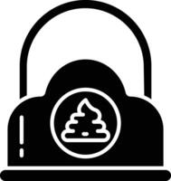 Potty solid glyph illustration vector