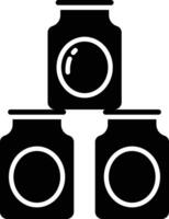 Container solid glyph illustration vector