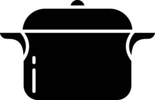 Pot solid glyph illustration vector