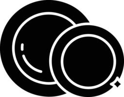 Plates solid glyph illustration vector