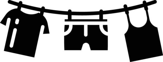 Drying solid glyph illustration vector