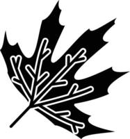 Leaf solid glyph illustration vector