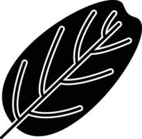 Smoke Leaf solid glyph illustration vector