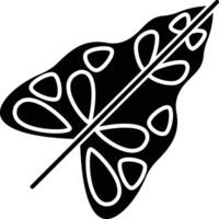 Caladium Leaf solid glyph illustration vector