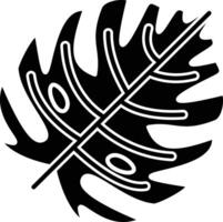 Leaf solid glyph illustration vector