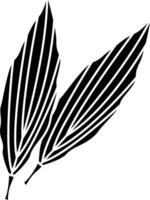 Aspidistra Leaf solid glyph illustration vector