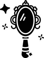 Magic Mirror solid glyph illustration vector