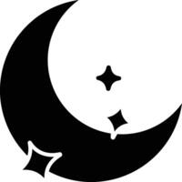 Full Moon solid glyph illustration vector