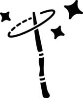 Magic Wand solid glyph illustration vector