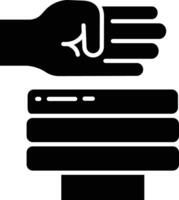 Breaking solid glyph illustration vector
