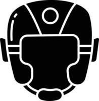 Boxing Helmet solid glyph illustration vector
