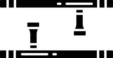 Tonfa solid glyph illustration vector