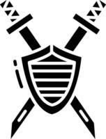 Samurai Shield solid glyph illustration vector