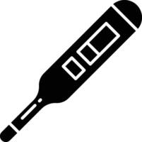 Thermometer solid glyph illustration vector