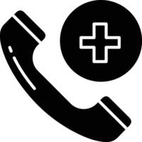 Call solid glyph illustration vector