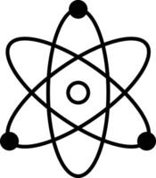 Atom solid glyph illustration vector