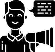 Expression solid glyph illustration vector