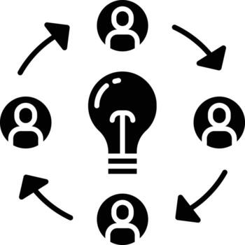 Creative Process solid glyph illustration vector