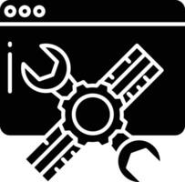 Web Support solid glyph illustration vector