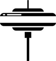 Cymbals solid glyph illustration vector