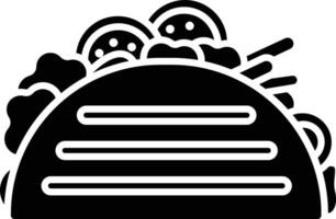 Taccos solid glyph illustration vector