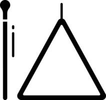 Triangle solid glyph illustration vector