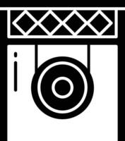 Gong solid glyph illustration vector