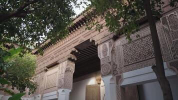 Marrakesh, Morocco - December 7, 2023 - Bahia Palace Palais Bahia - a Sprawling Complex of Gardens, Courtyards, and Rooms with Impressive Moroccan Architecture and Design video