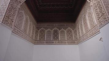 Marrakesh, Morocco - December 7, 2023 - Bahia Palace Palais Bahia - a Sprawling Complex of Gardens, Courtyards, and Rooms with Impressive Moroccan Architecture and Design video