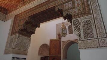 Marrakesh, Morocco - December 7, 2023 - Bahia Palace Palais Bahia - a Sprawling Complex of Gardens, Courtyards, and Rooms with Impressive Moroccan Architecture and Design video